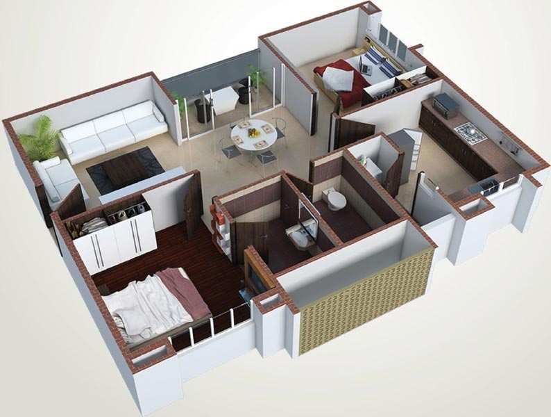 2 BHK Apartment 1282 Sq.ft. for Sale in