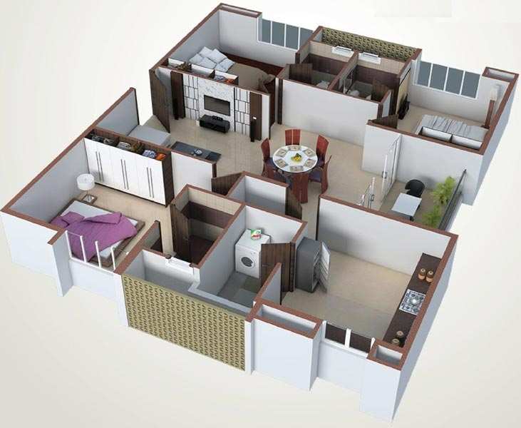 3 BHK Apartment 2008 Sq.ft. for Sale in