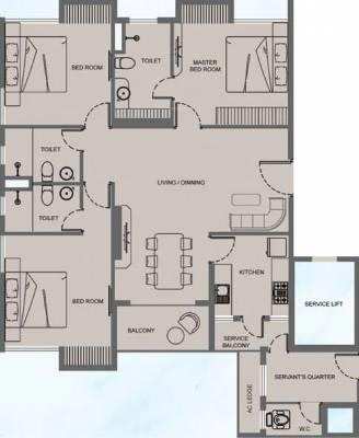 3 BHK Apartment 1282 Sq.ft. for Sale in