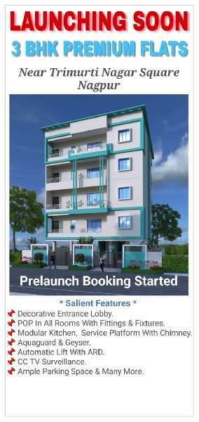3 BHK Residential Apartment 1650 Sq.ft. for Sale in Trimurti Nagar, Nagpur