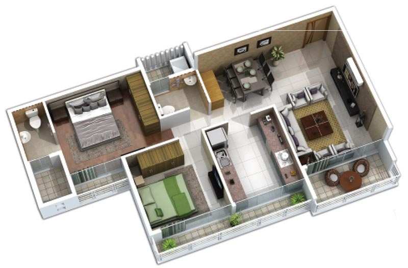 2 BHK Residential Apartment 1260 Sq.ft. for Sale in Sector 44 Nerul, Navi Mumbai