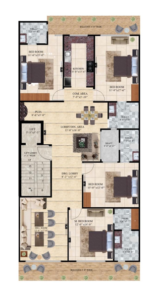 4 BHK Builder Floor 2400 Sq.ft. for Sale in Sector 57 Gurgaon