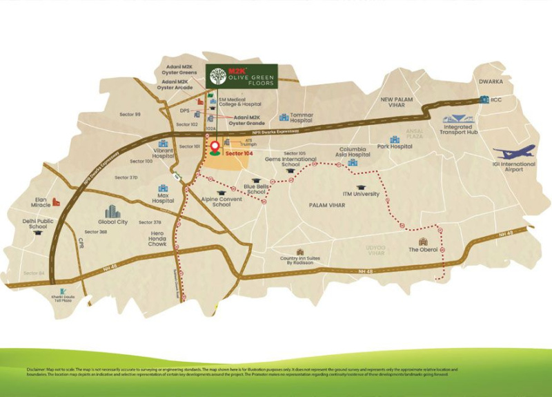 3 BHK 800 Sq.ft. Apartment for Sale in Sector 104 Gurgaon