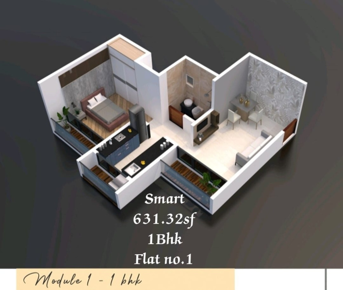 1 BHK 631 Sq.ft. Apartment for Sale in Kalher, Bhiwandi, Thane