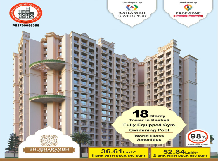 1 BHK 610 Sq.ft. Apartment for Sale in Kalher, Bhiwandi, Thane