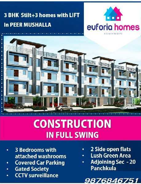 3 BHK Builder Floor 1250 Sq.ft. for Sale in Peer Muchalla, Zirakpur