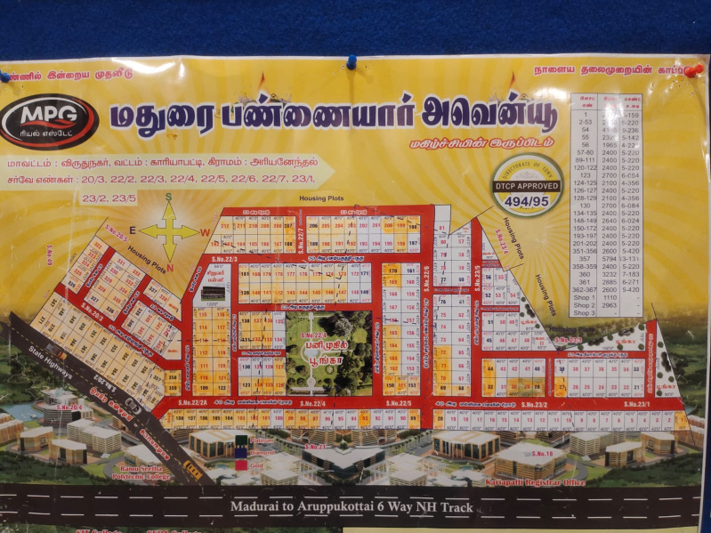  Residential Plot 2400 Sq.ft. for Sale in Aruppukkottai, Virudhunagar