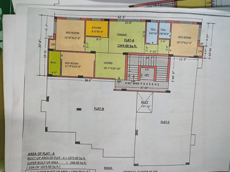 3 BHK Apartment 1344 Sq.ft. for Sale in Apcar Garden, Asansol