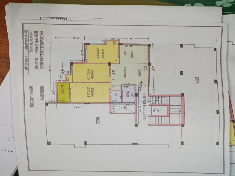 3 BHK Apartment 1084 Sq.ft. for Sale in Apcar Garden East, Asansol