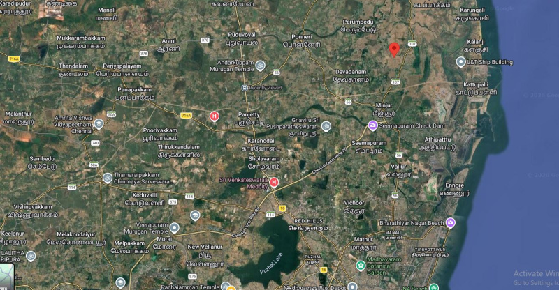  130 Acre Commercial Land for Sale in Minjur, Thiruvallur