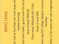  Factory for Rent in Roorkee, Haridwar