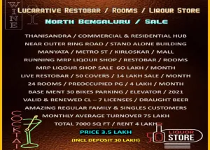 Hotels for Sale in Thanisandra, Bangalore