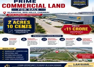 Industrial Land for Sale in Red Hills, Chennai