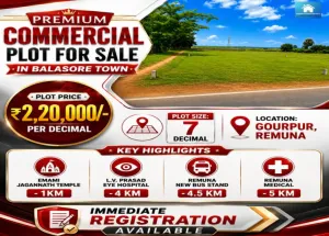  14 Dismil Commercial Land for Sale in Remuna, Baleswar