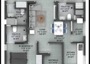 3 BHK Flat for Sale in Patancheru, Hyderabad