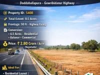  Commercial Land for Sale in Doddaballapur, Bangalore