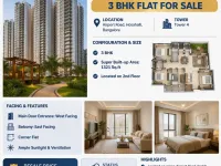 3 BHK Flat for Sale in Airport Road, Bangalore