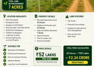 Agricultural Land for Sale in Kanakapura, Bangalore