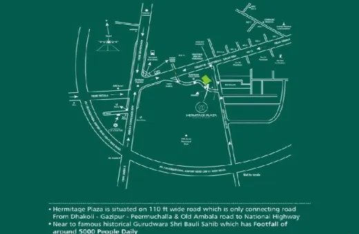  380 Sq.ft. Office Space for Sale in Zirakpur Road, Chandigarh