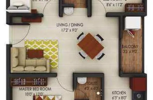 3 BHK 918 Sq.ft. Apartment for Sale in Padur, Chennai