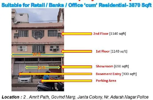  900 Sq.ft. Office Space for Rent in Janta Colony, Jaipur
