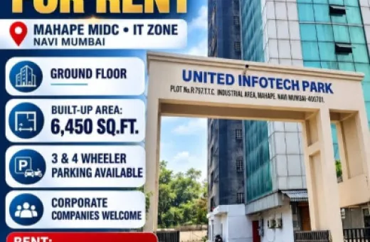  6450 Sq.ft. Office Space for Rent in MIDC Industrial Area, Mahape, Navi Mumbai