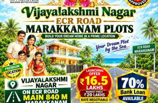  1200 Sq.ft. Residential Plot for Sale in Marakkanam, Chennai