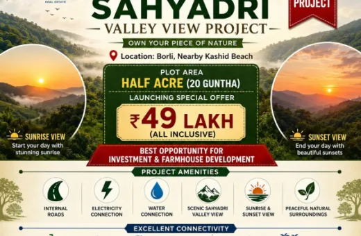  20000 Sq.ft. Residential Plot for Sale in Kashid, Raigad
