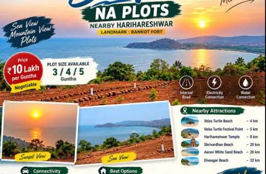  3000 Sq.ft. Residential Plot for Sale in Harihareshwar, Raigad