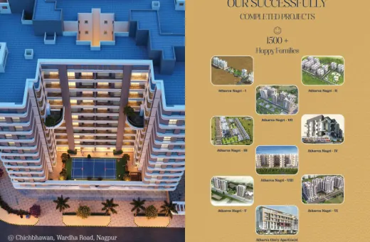 3 BHK 1611 Sq.ft. Apartment for Sale in Wardha Road, Nagpur