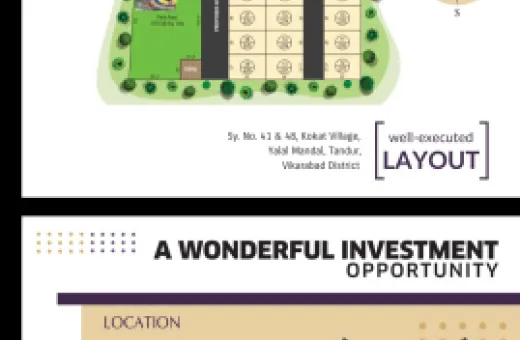  220 Sq. Yards Residential Plot for Sale in Tandur, Vikarabad