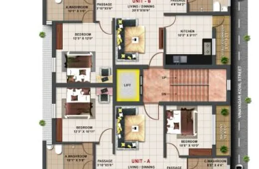 3 BHK 1400 Sq.ft. Apartment for Sale in Ellaipillaichavady, Pondicherry