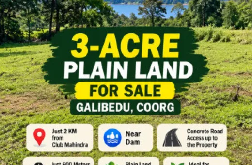  3 Acre Agricultural/Farm Land for Sale in Madikeri, Kodagu