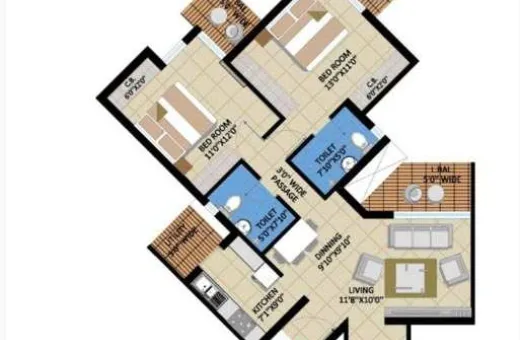 2 BHK 1286 Sq.ft. Apartment for Sale in Sector 16B Greater Noida West