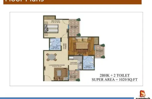2 BHK 795 Sq.ft. Apartment for Sale in Sector 118 Noida